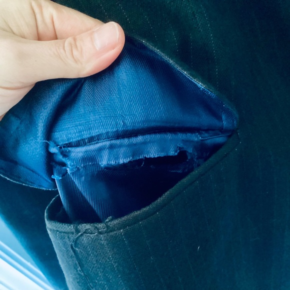 Banana Republic Mens Blue Striped Three Button Cotton Blazer Jacket Modern 40R - Picture 8 of 16